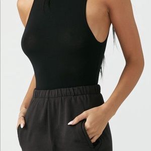 Joah brown mockneck tank